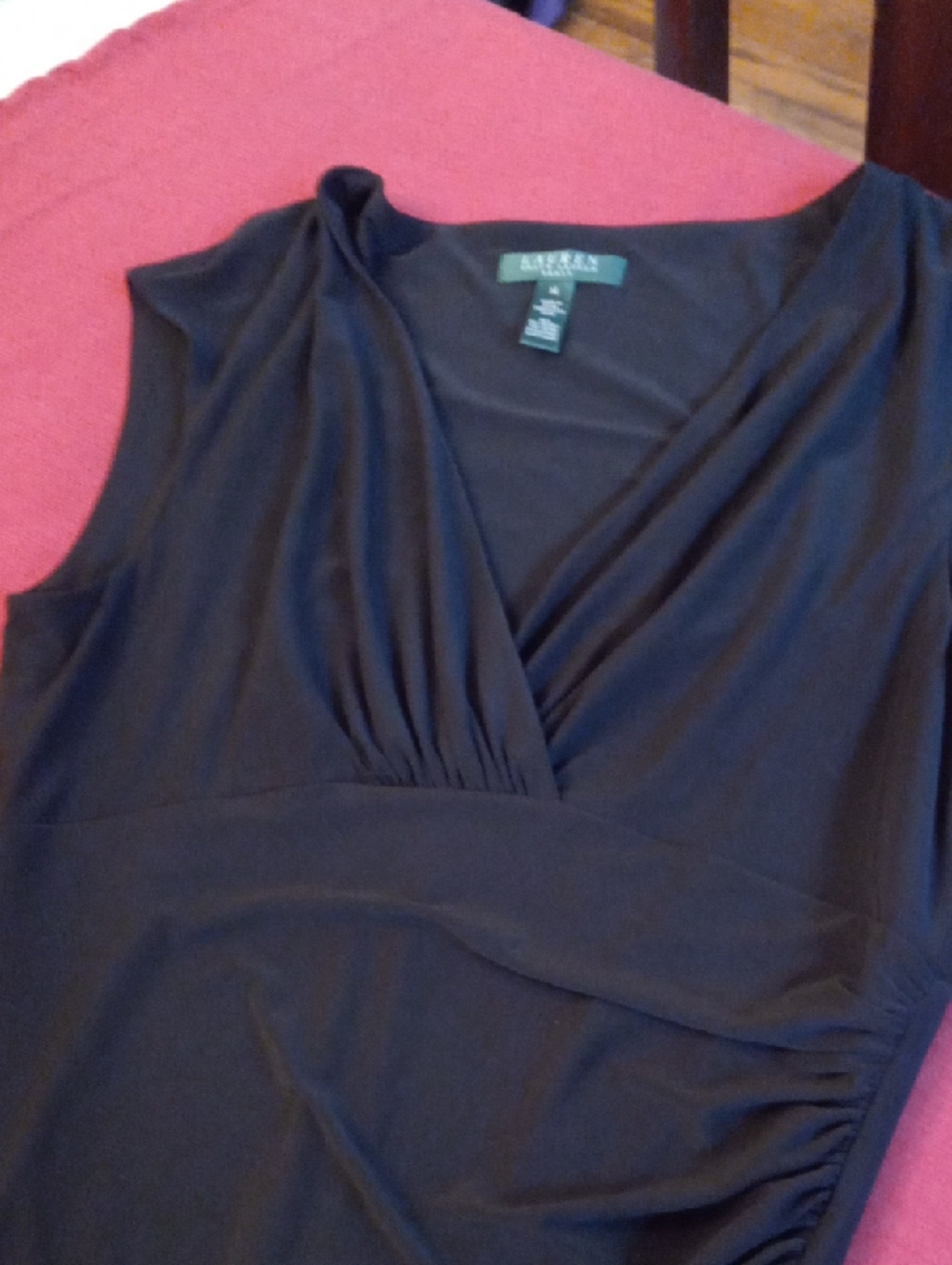 Ralph Lauren Black Ruched Midi Dress NWOT - Picture 11 of 11